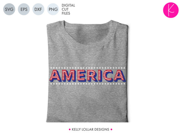 America Stars and Stripes Graphic for Crafts and Design