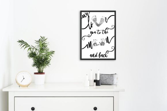 Love You to the Moon and Back Baby Print Graphics