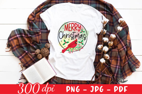 Merry Christmas Cardinal PNG for Crafts and Graphics