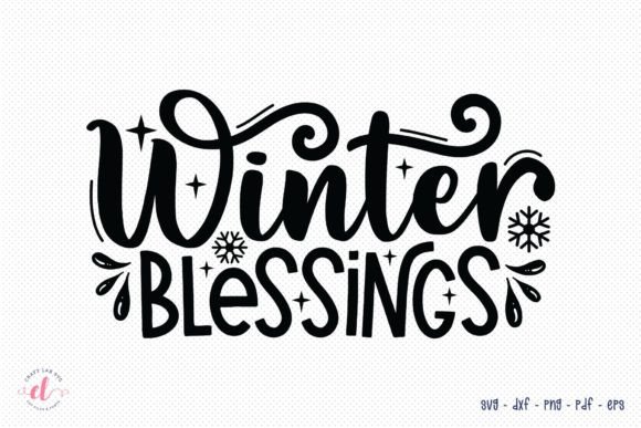 Winter Blessings Winter SVG Cut File for Crafts and Graphics