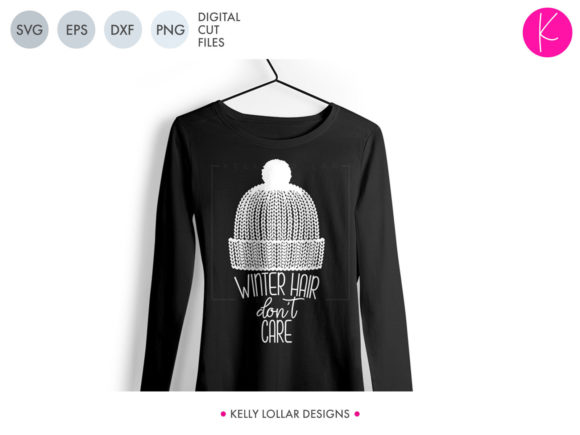 Winter Hair Don’t Care Graphics for Crafts and Creative Projects